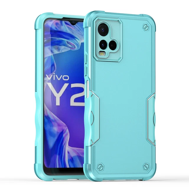 For VIVO Y21S Y33S Y21 Y22S Armor Shockproof Cover Heavy Duty Case +Glass