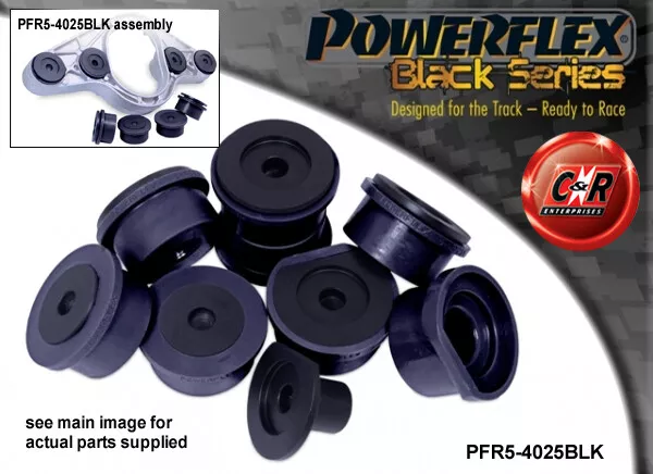 Powerflex Black Rr Diff Frt Mount Bushes For BMW F82, F83 M4 2013 - PFR5-4025BLK