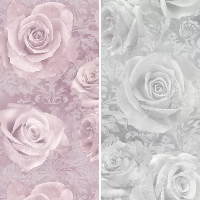 ARTHOUSE REVERIE FLORAL Damask Pattern Wallpaper Rose Flower Motif 3D