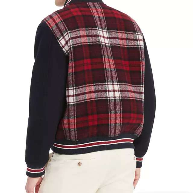 Tommy Hilfiger Unisex Tartan Varsity Bomber Jacket In Xl 3