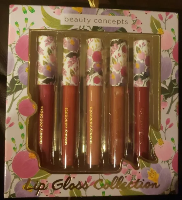 Beauty Concepts b.c. 5 Piece Lip Gloss Collection Assorted Shades  NIB