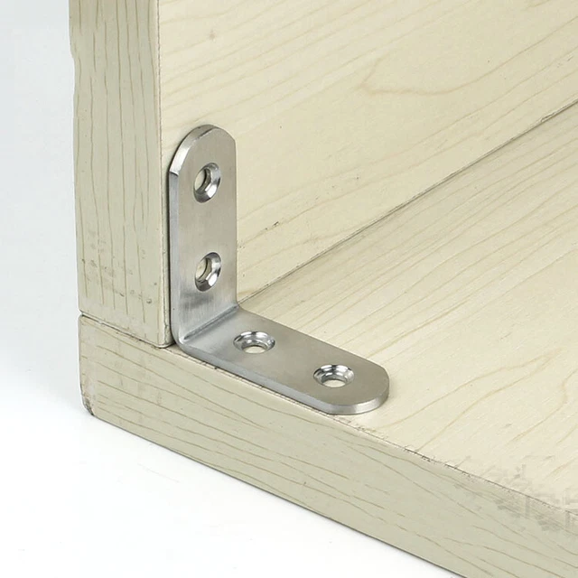 Stainless Steel Right Angle Bracket Corner Brace Joint Shelf Support  L Shape 3