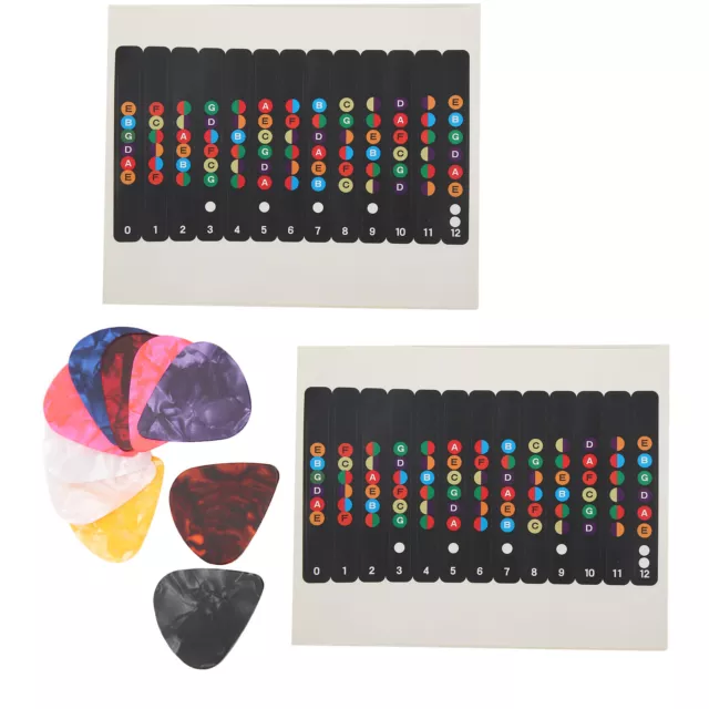 Guitar Fretboard Stickers PVC Note Map Decal Detachable Music Instrument Acc Ggm