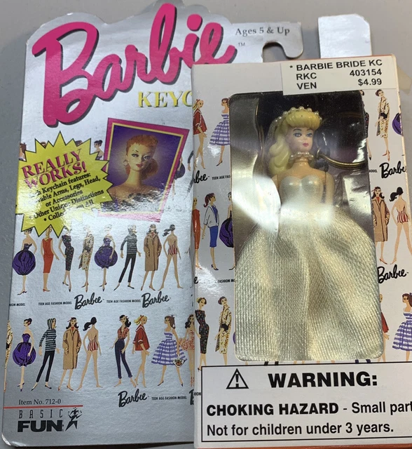 Mattel Basic Fun Barbie Keychain #712-0 WEDDING DAY 1997 e10