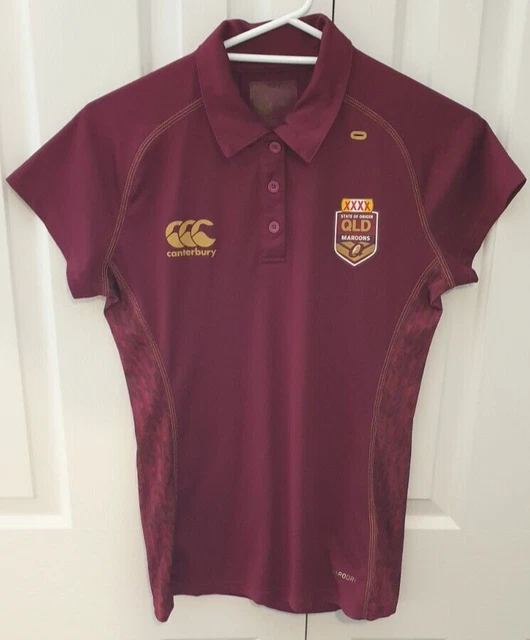 XXXX QUEENSLAND MAROONS State of Origin Rugby League Canterbury CCC Shirt Sz. 10