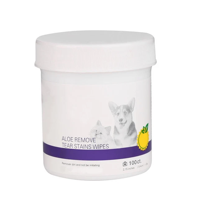 100pcs Pet Eye Wet Wipes Cat Dog Tear Stain Remover Cleaning Paper Towels FS2#