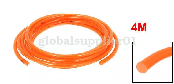 A● 4M Long 8mmx5mm Air Fuel Gas Polyurethane PU Hose Tube Pipe Orange Red 3