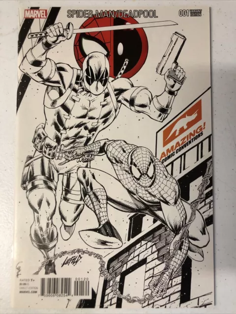 Spider-Man Deadpool #1 B&W Rob Liefeld Exclusive Amazing Con Sketch Variant B7