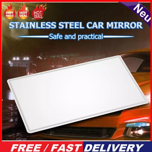 Stainless Steel Cosmetic Mirror Car Sun Visor Makeup Mirror (110x65mm)