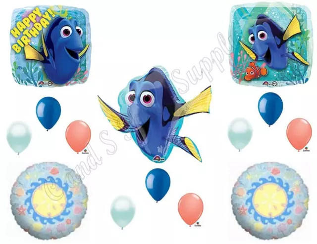 FINDING DORY SEASHELLS HAPPY Birthday Party Balloons Decoration Supplies Nemo