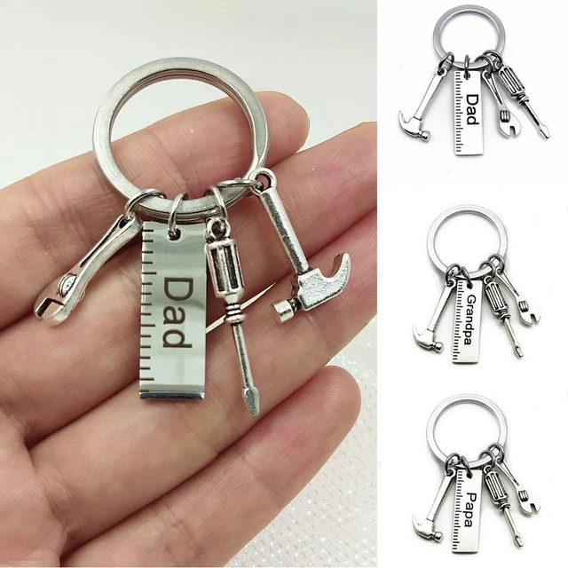 Marteau Lettres de papa Porte-clés Clé à clé Cadeaux de fête des pères