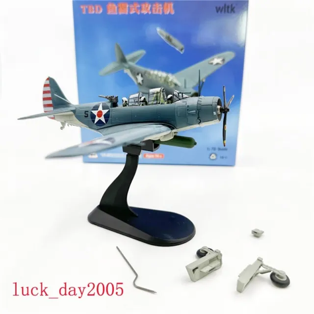 Wltk WWII US NAVY TBD-1 Devastator Torpedo Bomber 1/72 Diecast Aircraft Model