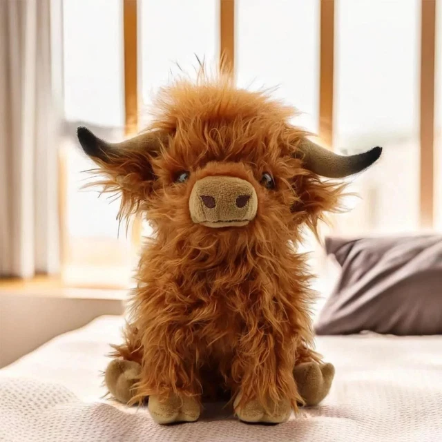 CUDDLY HIGHLAND COW Soft Toy Teddy Plush Toys Doll Christmas Gift 9.5 ...