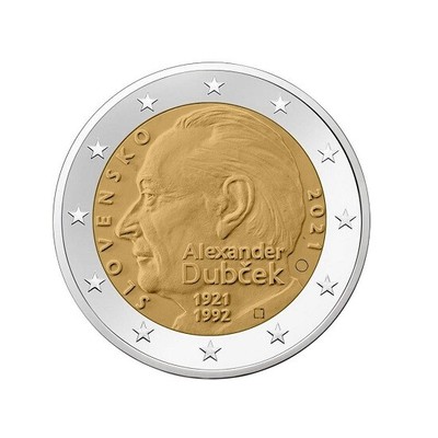 Alexander Monnaie commémorative Slovaquie 2021 Alexander Dubcek splendide 
