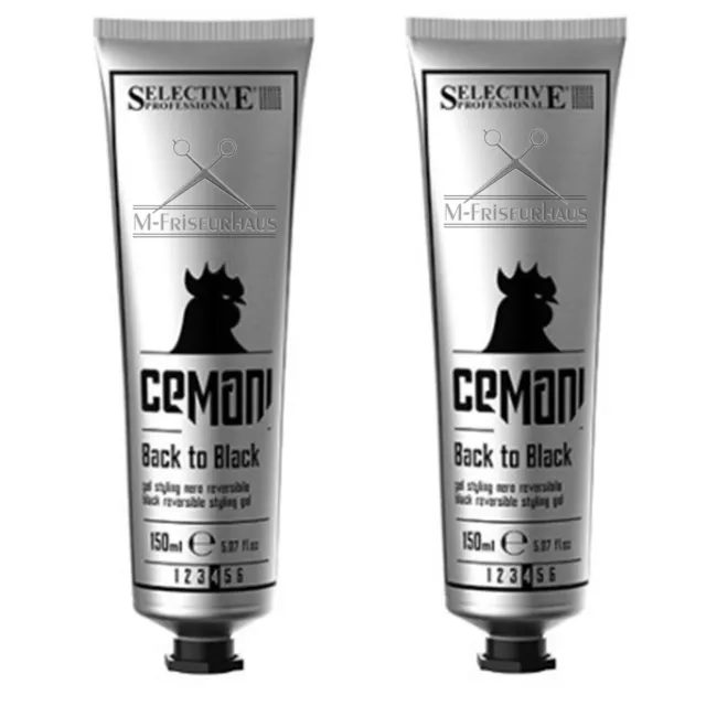 SELECTIVE CEMANI Back to Black Styling Gel mit Tönung 2x 150ml