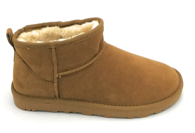 Funny Duck WD5522 Bottine en Daim Chameau Doublure Laine Polaire Type Ugg 3/4
