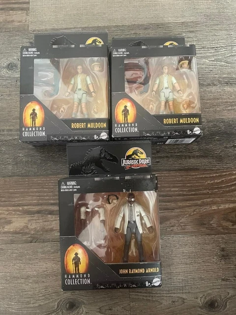 (3) BRAND NEW SEALED Jurassic Park Hammond Collection Muldoon Arnold Figures HTF