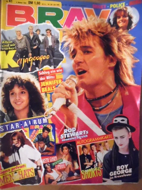 BRAVO 41- 1983 D Rod Stewart Wham Jennifer Beals Shorts Shaky Boy George Trans-X