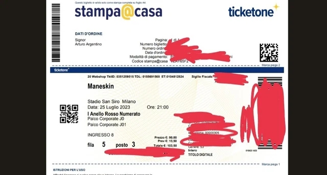 Biglietto Concerto Maneskin