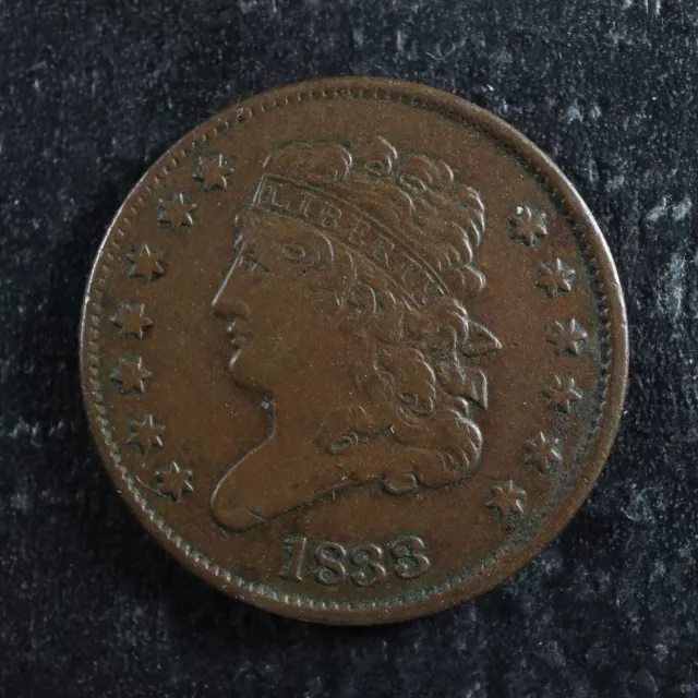Half cent 1833 United States of America KM#41 copper 1/2 ¢ c Classic Head USA