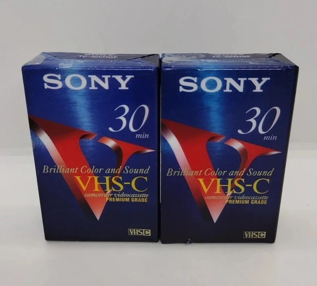 SONY VHSC 30 min Premium Grade Camcorder Cassette Tape TC30VHG SEALED