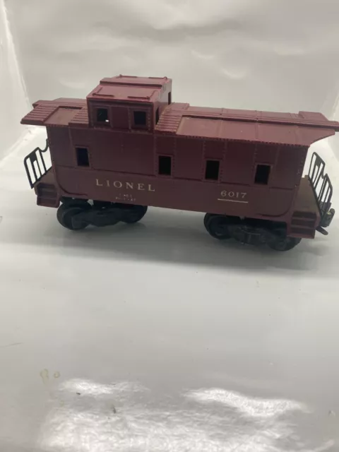 Lionel Lines 6017 Brown Caboose Train Car O Gauge Scale Vintage