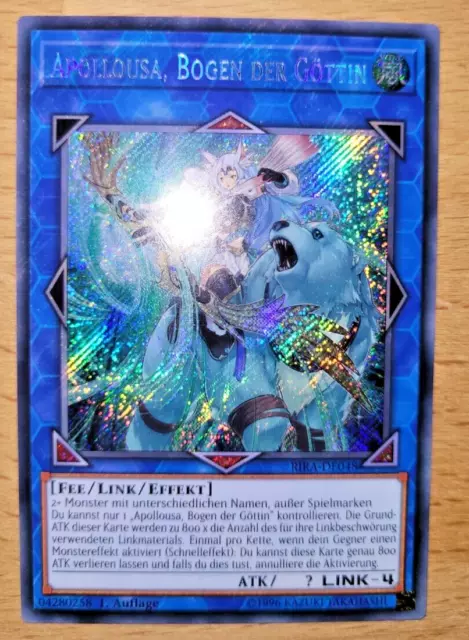 Yugioh Apollousa, Bogen der Göttin RIRA-DE048 1.Auflage Secret Rare Staple