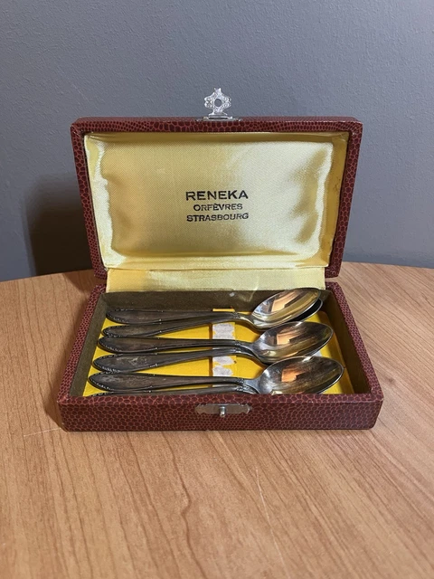 12 Cuillères à Table Métal Argenté Saint Medard – Modèle Mozart – État Neuf