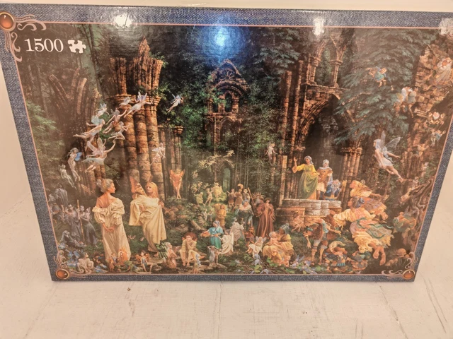 100 % Complet Rare Vintage Puzzle 1500 Jumbo James Christensen The Court Of The