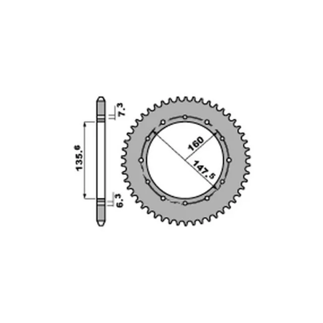 Pbr 6 Corona Trasmissione Ferro Z 50 Passo 428 Fantic Motor 125 Raider (Lc) 1985