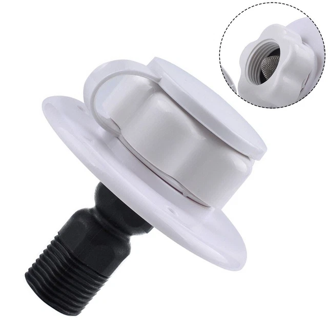 Easy to Install RV City Water Inlet with Check Valve and Flange Connector