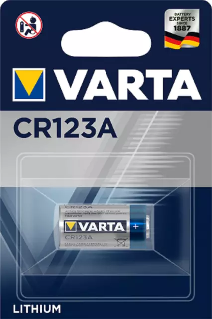 2 x Varta Professional Lithium Foto Photo Batterie CR123 A 3V 1er Blister