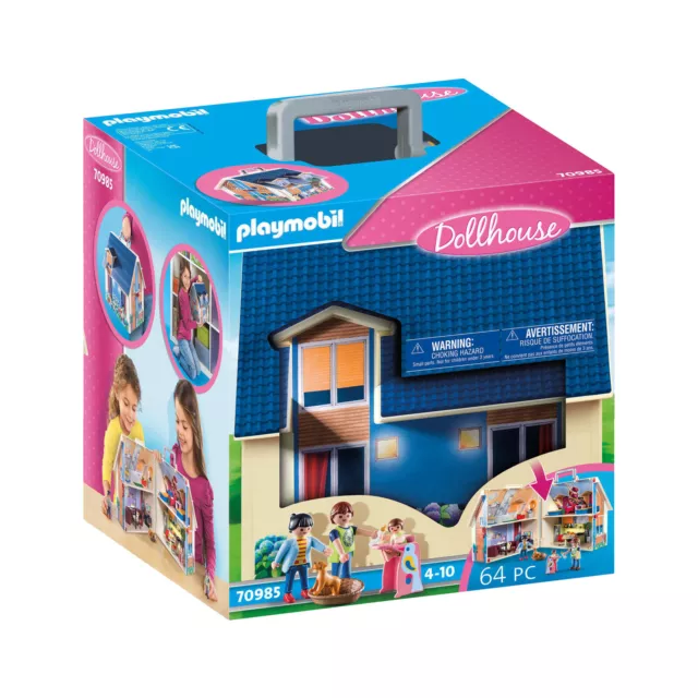 PLAYMOBIL 70985 Mitnehm-Puppenhaus Spielset, Mehrfarbig