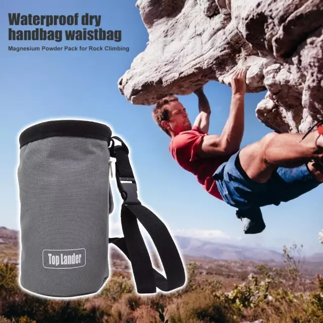Chalk Carrier Bag with Adjustable Belt Waterproof for Outdoor Climbing Equipment 3