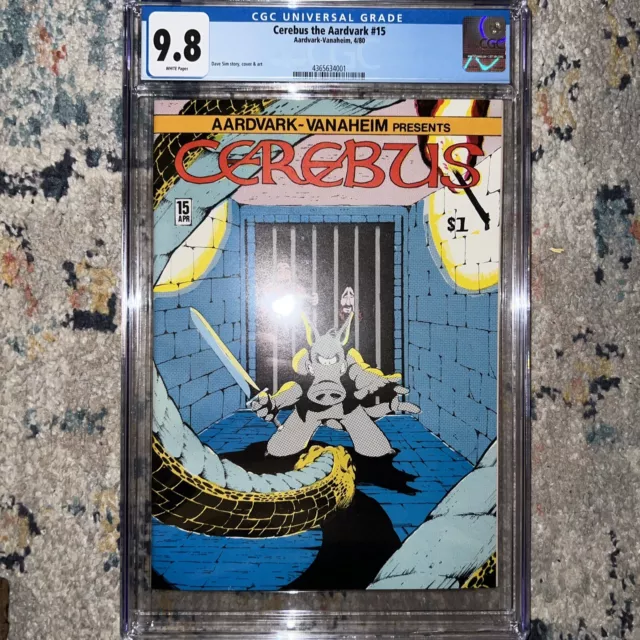 Cerebus the Aardvark #15 (1980) 💥 CGC 9.8 White Pages 💥 Rare! Dave Sim Comic