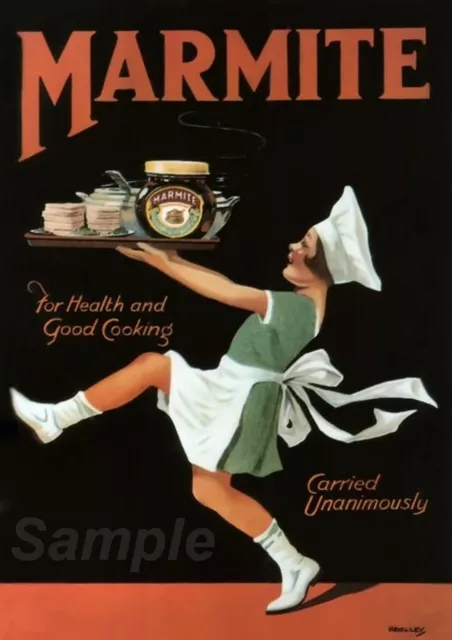 Vintage Marmite Food Advertising A4 Poster Print