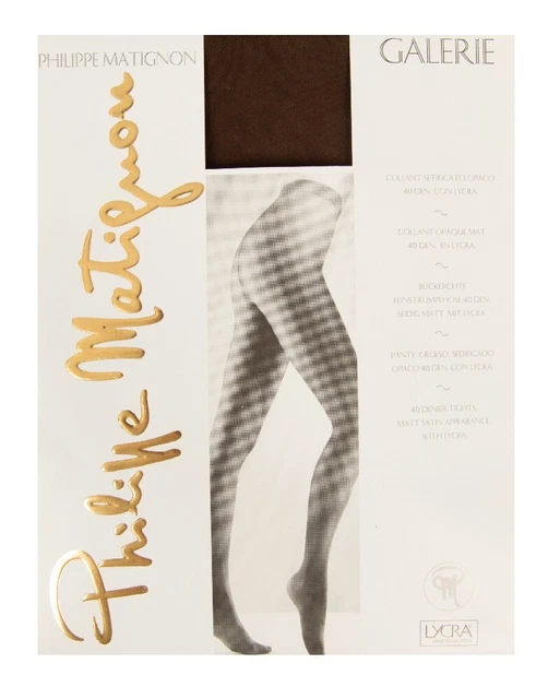 Collants Philippe Matignon Dorella 40 Deniers - Couleur Cappuccio (marron) - Taille 1 (S) - Neuf Avec étiquettes