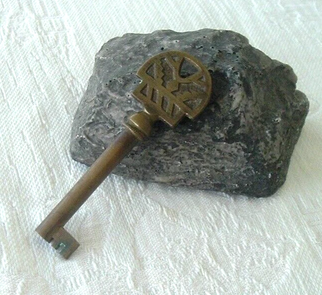 "Arco de latón liso vintage 3" de largo barril sagrado esqueleto llave gabinete puerta escritorio llave