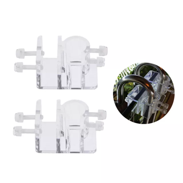 2 Pcs Aquatainer Aquarium Water Holder Acrylic Tube Clamp