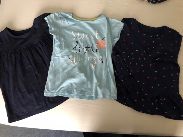 Bundle Of 3 Girls Age 5-6 Mothercare Multicoloured Long Sleeve T-shirt/tops