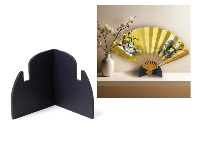 SM SunniMix Handfächer Halter Herzform - Holz Display-Ständer Für Faltfächer