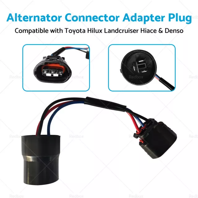 Alternator Connector Adapter Plug Suitable For Toyota Hilux Landcruiser Hiace