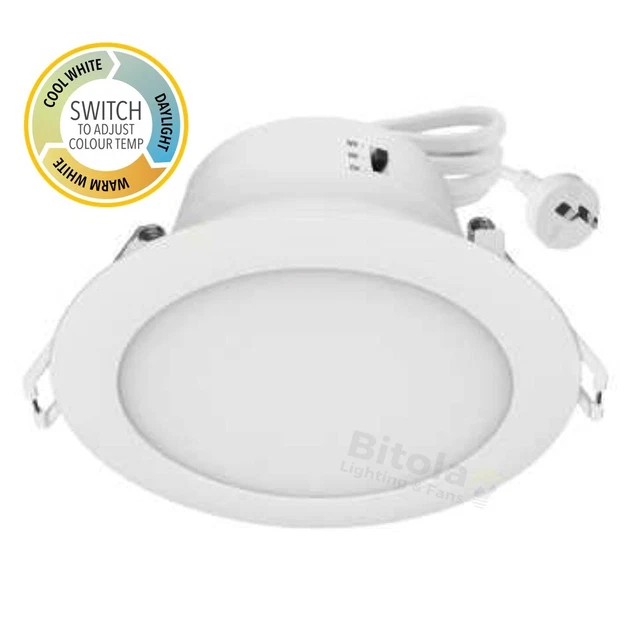 Arlec 9w tri colour deals dimmable led downlight