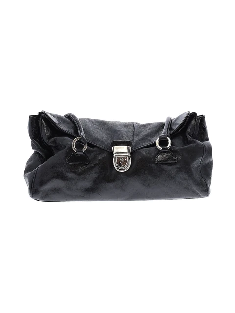 Perlina Women Black Leather Shoulder Bag One Size