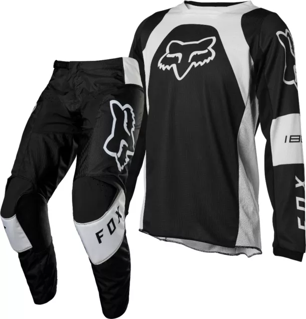 Fox 180 LUX Motocross MX Race Offroad Kit Gear Adults BLACK WHITE