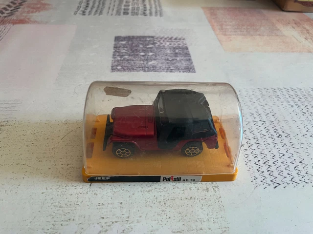 POLISTIL CE39 JEEP CJ5 assistance cycliste jaune 1/43 en boîte