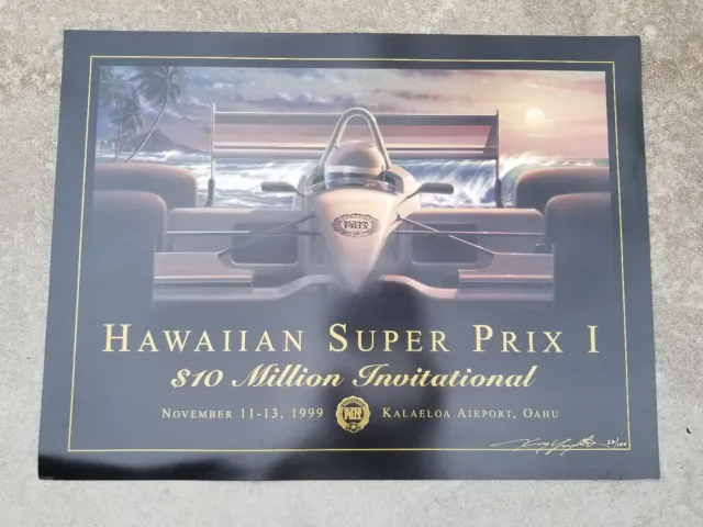 Kenny Youngblood Signed Hawaiian Super Prix I Poster / Lithograph Only 100 Made