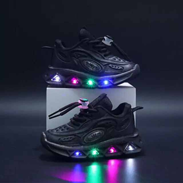 Jungen Mädchen Leuchtende Trainer Kinder Schuhe Kleinkind Licht Up LED Sneakers* 3