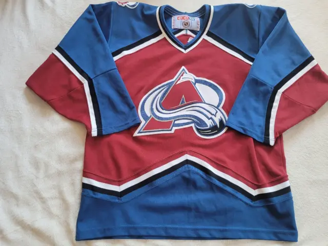 Colorado Avalanche 1996 CCM NHL Hockey Jersey stainly cup PETER FORSBERG  M