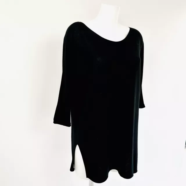 Peruvian Connection jumper Black Fine knit Oversized Fit Size M UK 12 14 Classic